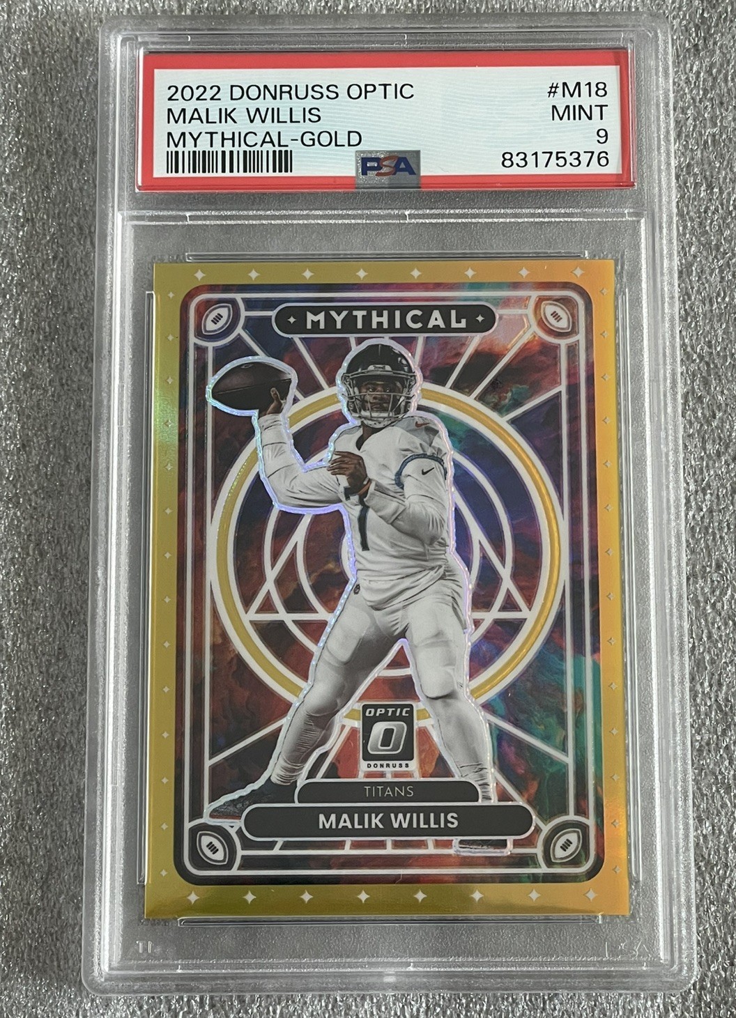 2022 Donruss Optic Malik Willis Mythical Gold /10 RC #M-18 PSA 9