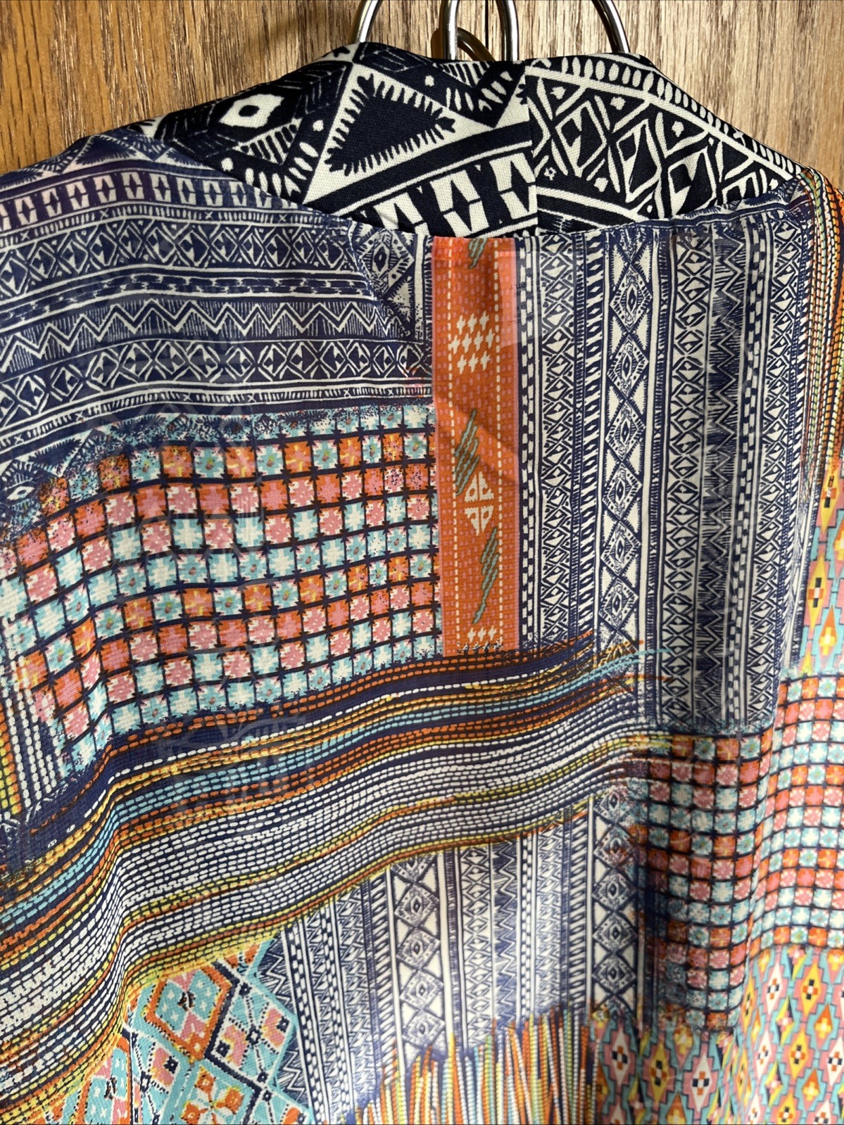 Boho-style Patchwork Open-front Kimono Women’s Me… - image 12