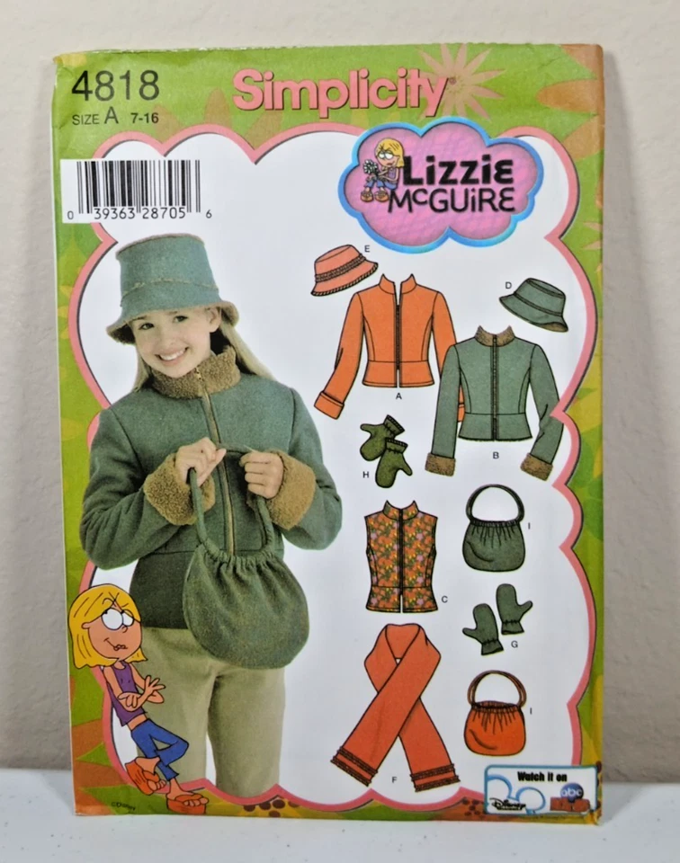 Simplicity Lizzie McGuire Pattern Lot Of 3 - Girls Assorted Styles - Sz 8 To 16 - Image 2 of 4