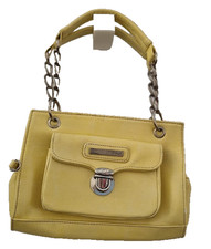 Jane Norman Y2K Shoulder Bag Pale Yellow Chain Handle Satchel Handbag