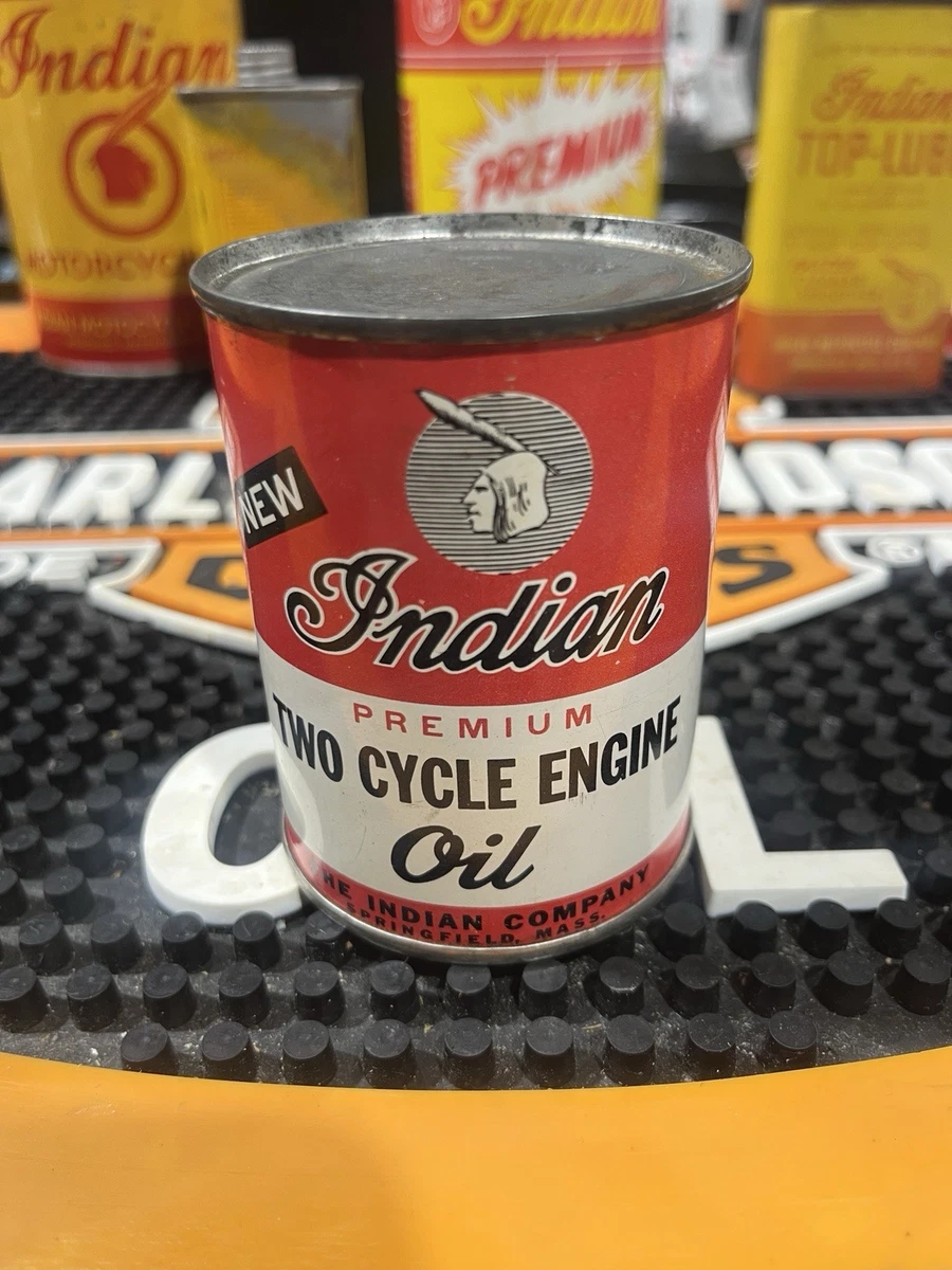 置物 INDIAN HEAD CLEAR RUBBER LUBRICANT CAN Indian Oil Can In Collectible Gas & Oil Advertising Cans And