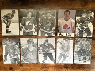 Quebec Nordiques Autographed Postcard Lot
