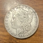 1884 Morgan Silver Dollar $1 Philadelphia No Mint Mark KM#110 90% Business