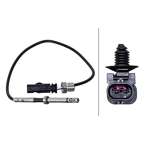 Sensor Abgastemperatur 2-Polig 370 Mm Kabel Hella FüR U.A. Volvo XC60-image