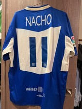 Rare Spain Liga Malaga FC Size XL Football Shirt / Soccer Jersey Vintage Blue