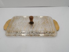 LID ONLY Fire King Geo. Briard Gold Spatter 1 Quart Casserole Pan #409 LID ONLY