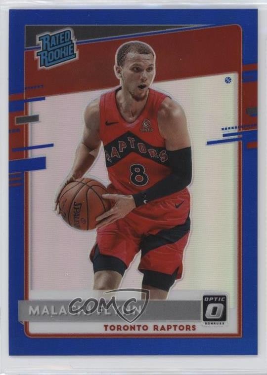 2020 Panini Donruss Optic Rated Rookie Blue Prizm 35/59 Malachi Flynn #179 0m89