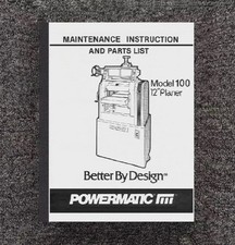 12x24" PLANER MAINTENANCE & PARTS MANUAL FITS 1992 POWERMATIC MODEL 100 PM32