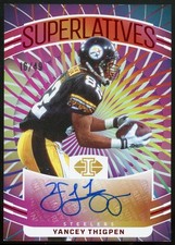 2024 Panini Illusions Superlatives Yancey Thigpen Auto /49 Pittsburgh Steelers