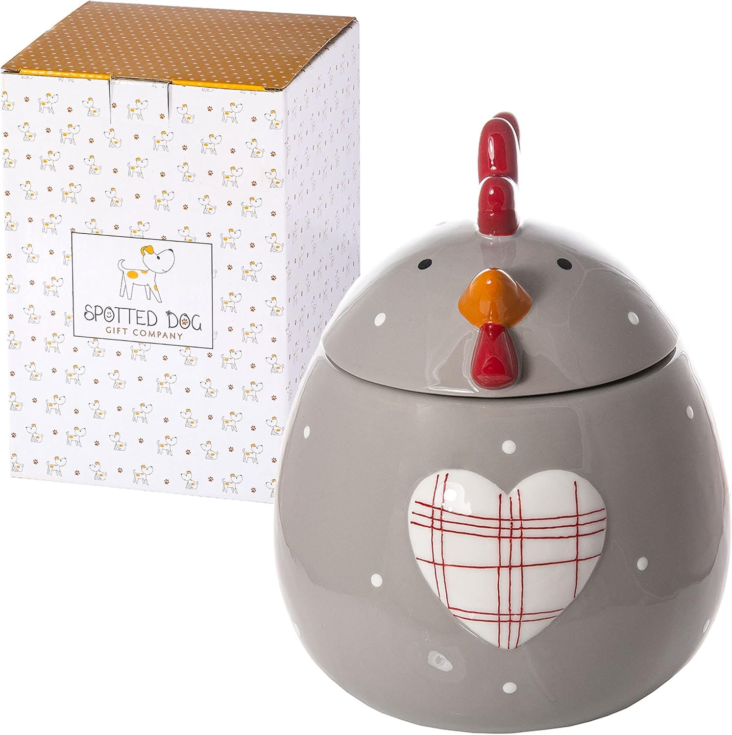 Biscottiera a Forma Di Gallina in Ceramica - Barattolo Cucina Country Chic