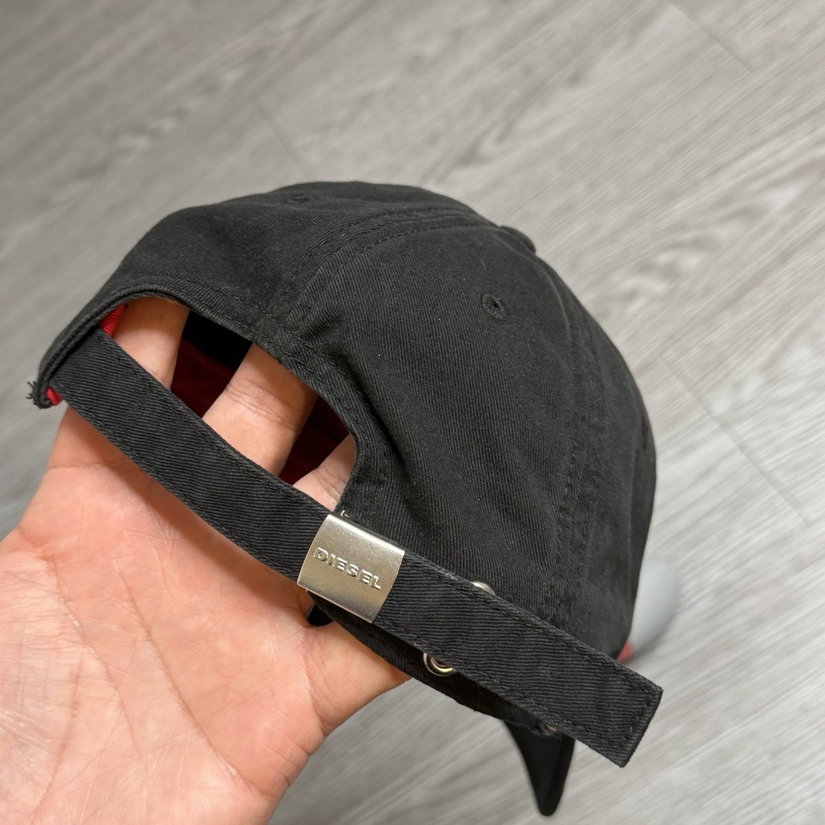 Diesel Y2K Only The Brave Red Logo Black Hat Adjustable Strap | eBay