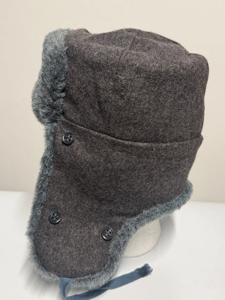 Sombrero de Lana Gris Ushanka Ruso Auténtico Militar Invierno Unisex Talla 58 Foto 2 de 4