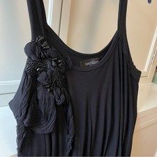 Tank style tiered swing dress with beading