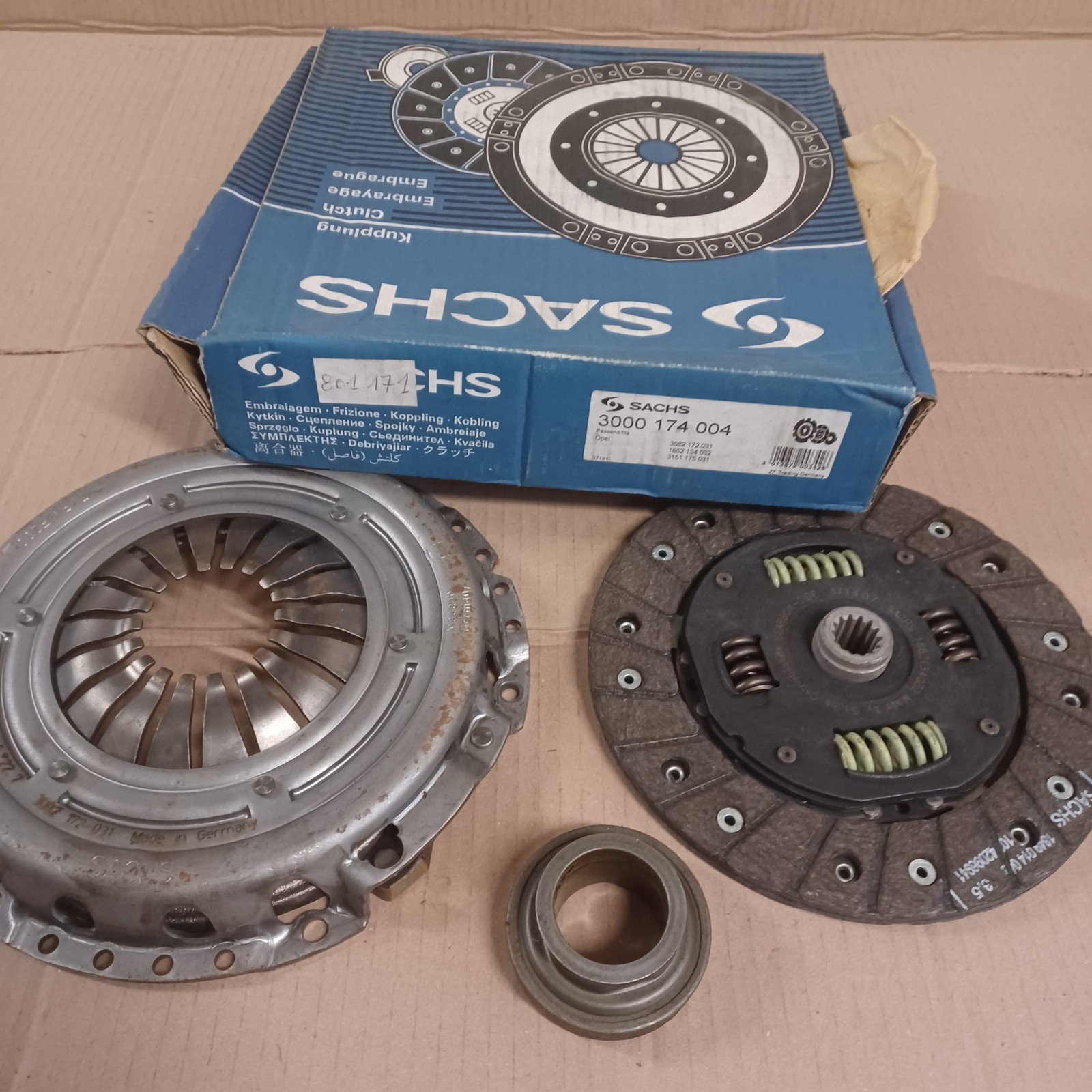 Kit embrayage 3 pièces Opel Astra F 1.7 D pour réparer les vitesses qui craquent