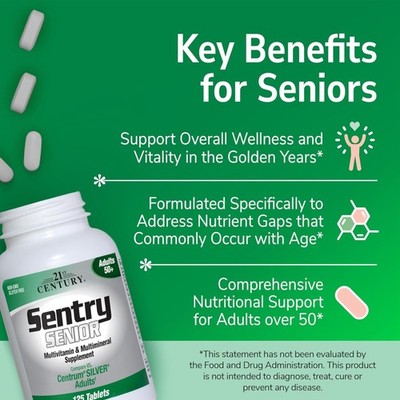 Sentry Senior Tablets, 265 Count
