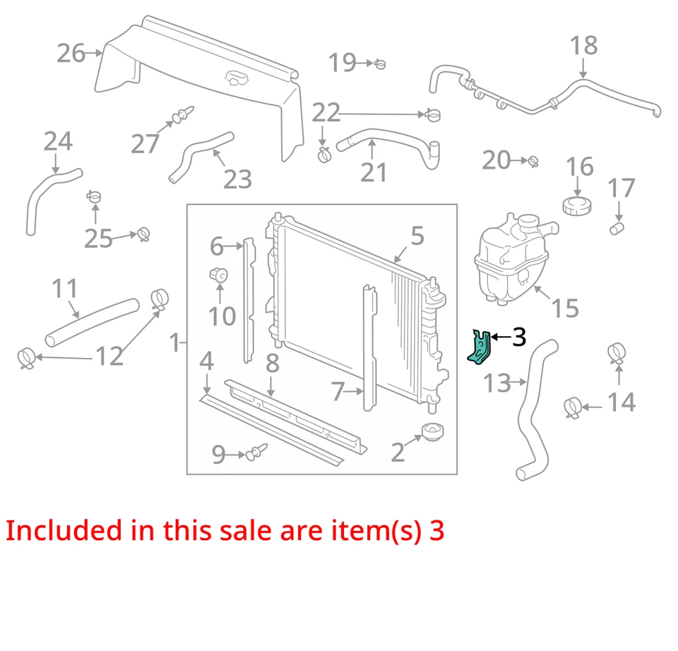 适合 2002 - 2007 年 SATURN VUE BRACKET ASM RAD UPR 22689759 - 全新原始设备制造商 22689759 — 第 2/3 张图片