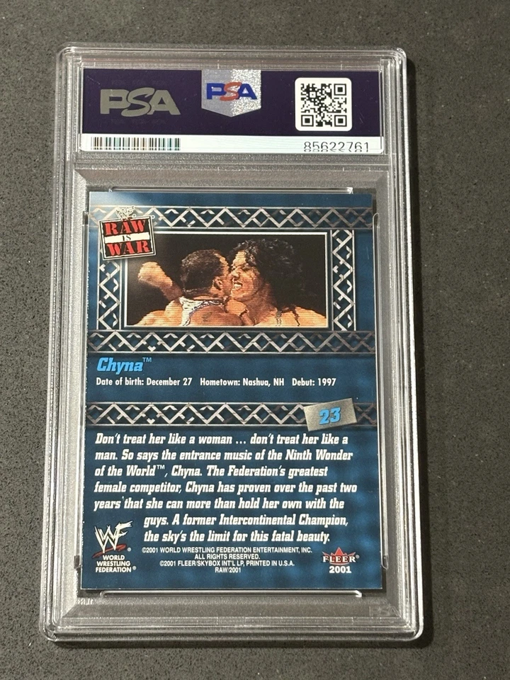 CHYNA 2001 FLEER WWF RAW IS WAR SIGNED AUTOGRAPHED CARD PSA/DNA CERTIFIED - Image 2 of 2