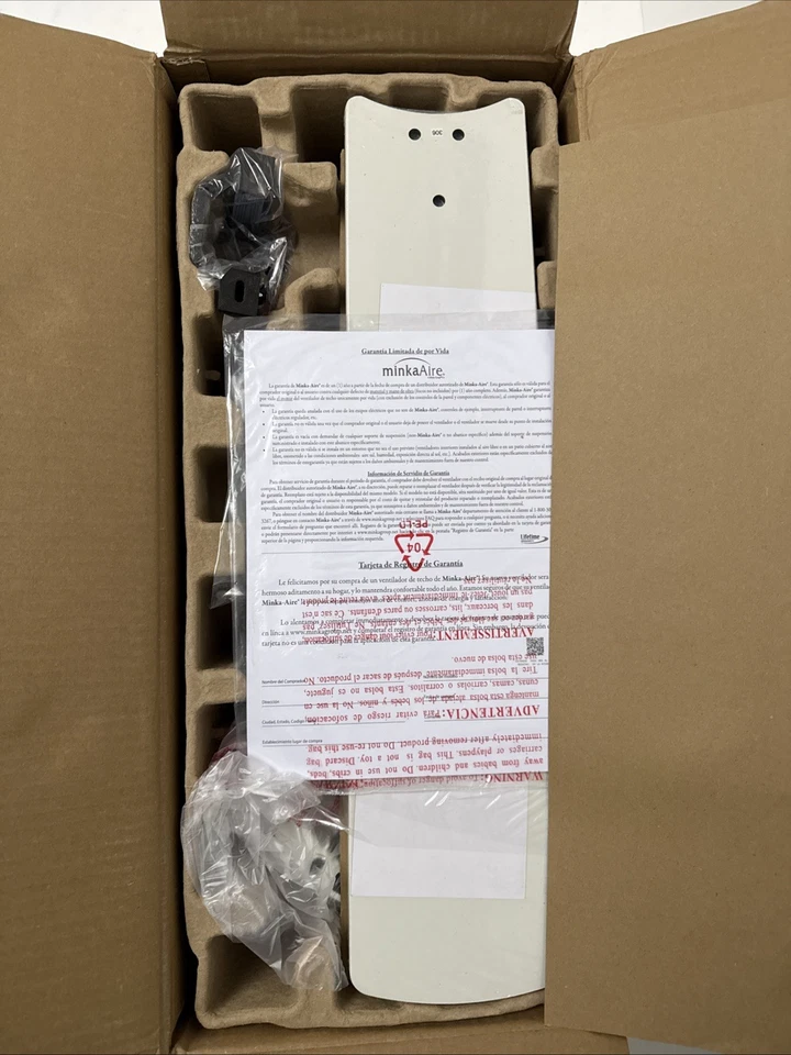 Minka Aire F619L WHF 54英寸吊扇带集成LED灯和遥控器 — 第 4/4 张图片