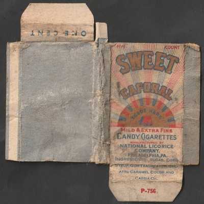 Sweet Caporal Candy Cigarettes Box (pretty beat)