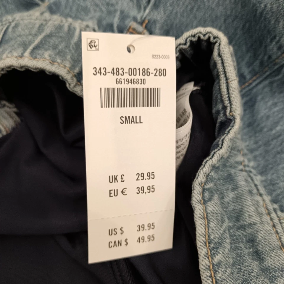 Holister Skirt Size Small Blue Cotton Women's Short Denim Shorts Layer Preloved - Image 3 of 4