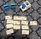 Vintage Fisher Price Little People Mailman w/ Letters Mail 1-7 + Extras + Boxes