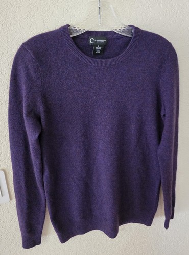C By Bloomingdale's 100% 2-Ply Cashmere Crewneck Sweater Women's (Size:S) 19"PTP - Picture 3 of 8