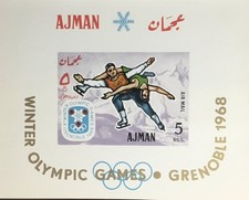Ajman 1967 Winter Olympics Minisheet MNH