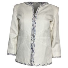 Chanel Evening Jacket In Cotton Women White Size 34