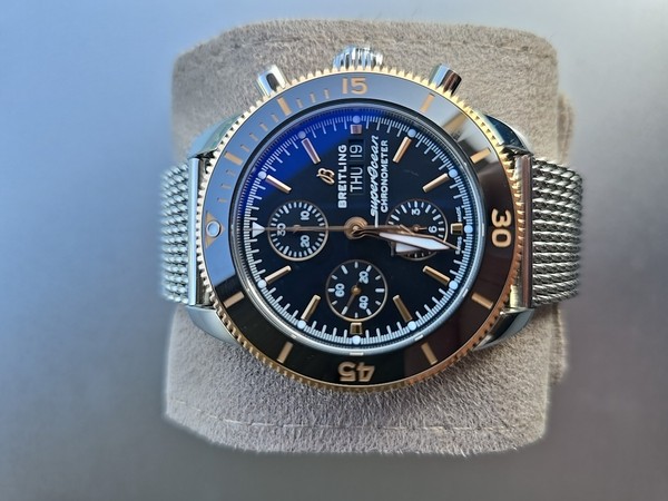 Breitling Superocean Heritage, rosé Gold 18K Automatik Herren Uhr Chronograph 44