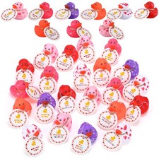 Jerify 48 Pcs 2 Inch Valentines Ducks for Kids Classroom Exchange Gifts Valentin