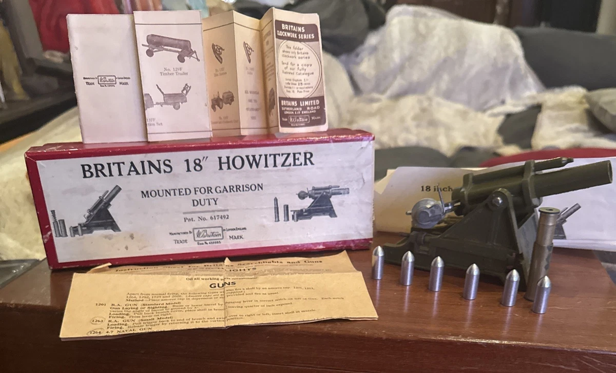 Vintage Lead Britains Set 2106 - 18" Howitzer Mounted for Garrison Duty Nm-Mint