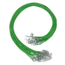 20Pcs Waxed Necklace Cord Bulk Dark Green 1.5mm Dia 18" Necklace String Rope
