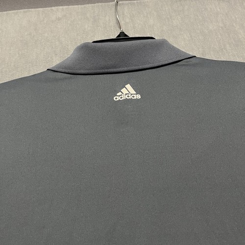 Adidas Miami Heat Polo Shirt Mens Small Gray NBA Short Sleeve Golf Basketball - Picture 6 of 9