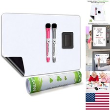 Compact 12"x8" Magnetic Whiteboard for Refrigerator - Includes Markers  Eraser