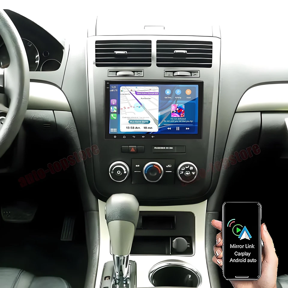 适用于 Saturn Outlook 2007 - 2009 8 英寸 Android 15.0 Carplay 汽车立体声收音机 GPS 导航 — 第 3/4 张图片