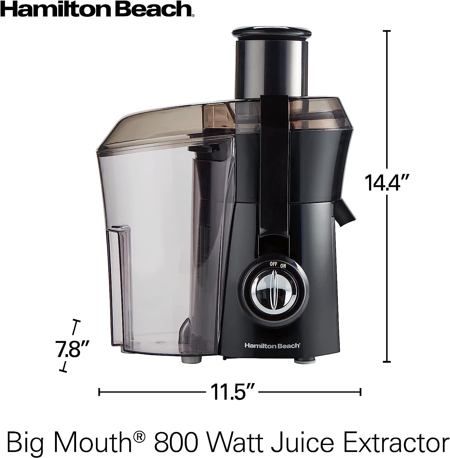 Hamilton Beach Big Mouth Juice Extractor  Black (67601)