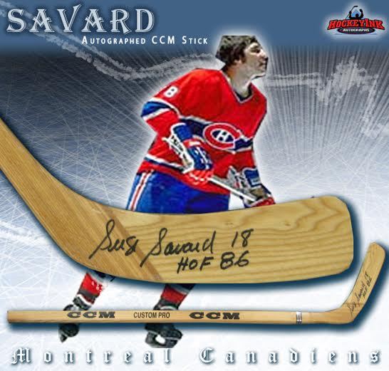 SERGE SAVARD Signed Inscribed CCM Wood Model Stick Montreal