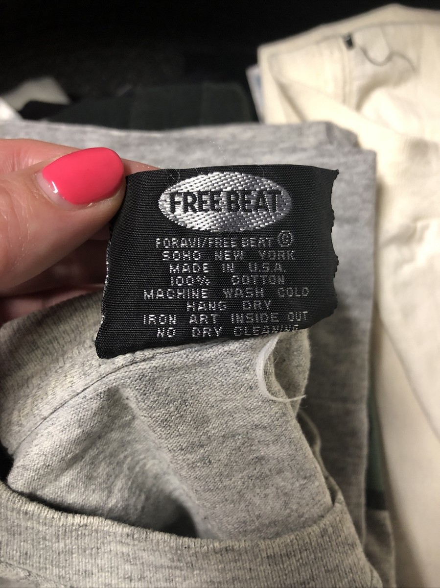 Vtg 90s FREE BEAT NEW YORK sz L FORAVI NYC T-Shirt USA Vtg 90s FREE BEAT NEW YORK sz L FORAVI NYC T-Shirt USA