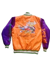 Streetwear Epic Visions Satin Jacket "Code Name Epic" Cartoon Print Men Sz. L 