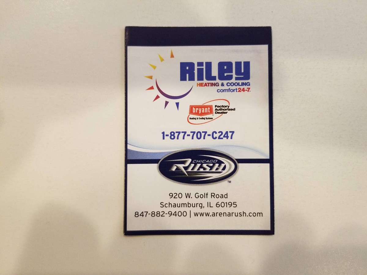 Chicago Rush 2010 AFL Arena Indoor Football Pocket Schedule