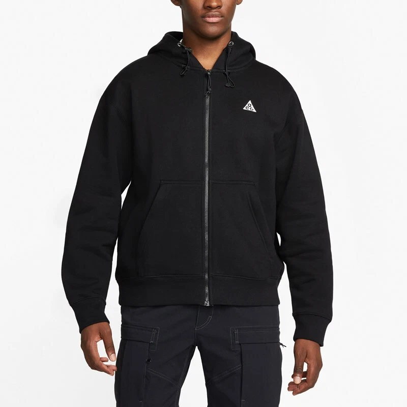 NEW w tags NIKE ACG Fleece Hoodie DH3089 010 BLACK WHITE eBay