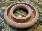 Vintage Pink RED WING Pottery Pansy Posy Ivy Ring Circular Ceramic Vase #448 MCM