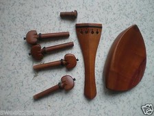 3 Sets Jujube Violin parts 4/4 including tail piece  chin rest  pegs end pins