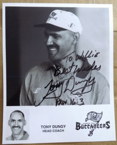 Tony Dungy Tampa Bay Buccaneers Head Coach Autographed Photo