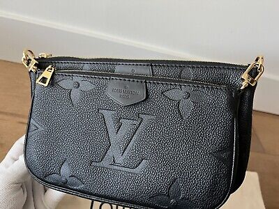Vuitton BN Black Leather Multi Pochette - Vintage Lux