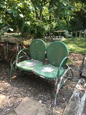 Antique metal porch glider Local pick up patio