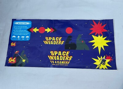 Space Invaders Tv 4 Gamers Control Panel Overlay Sticker Arcade  Game Fnz