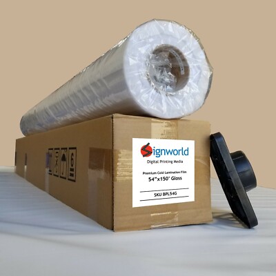 Signworld Premium Cold Lamination Film 54'' X 150' Gloss (Roland, Mutoh, Mimaki)