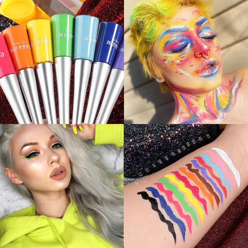 Matte Smooth Eye Makeup Liquid Eye Liner Waterproof Colorful Eyeliner 17 Colors  - Image 3 of 4