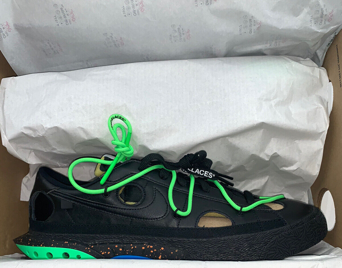 Nike Off White x Blazer Low Black Electro Green Size 13 Nike Off White x Blazer Low Black Electro Green Size 13